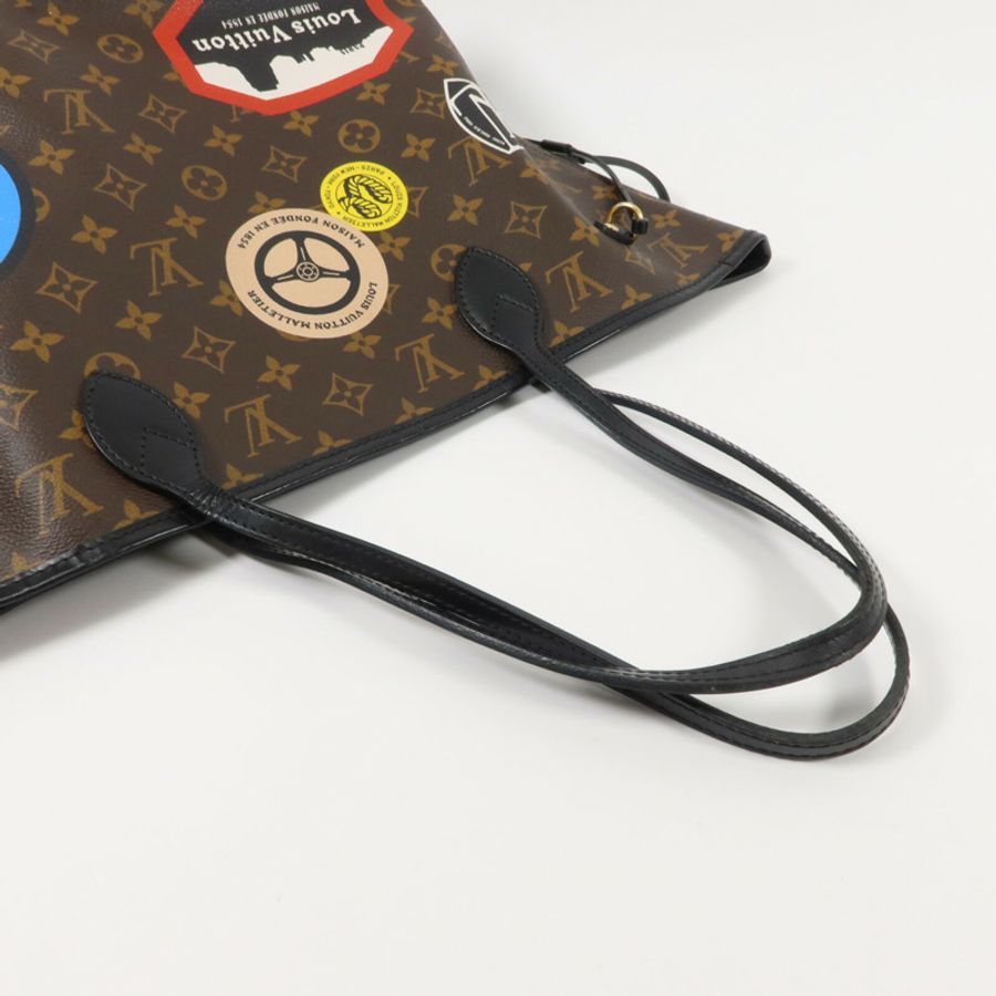 LOUIS VUITTON Monogram World Tour Neverfull MM手挽袋-13