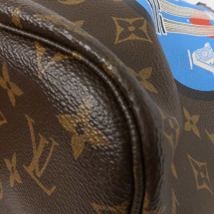 LOUIS VUITTON Monogram World Tour Neverfull MM手挽袋-16