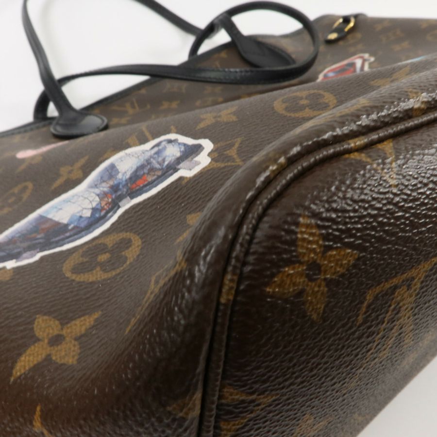 LOUIS VUITTON Monogram World Tour Neverfull MM手挽袋-17