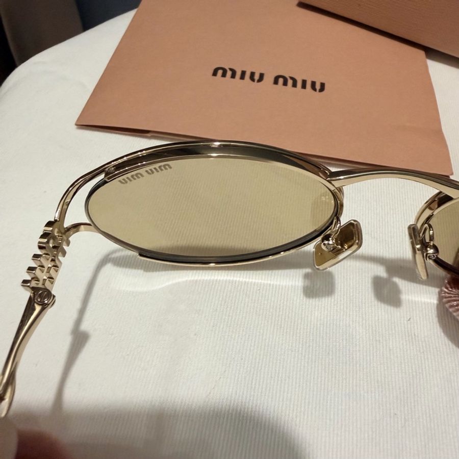 Miu Miu 新款橢圓 金屬框架 太陽眼鏡-13