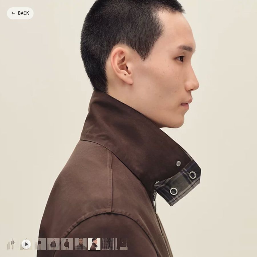 Hermès 26 雙面穿直筒剪裁外套,男裝50號(全新)-5