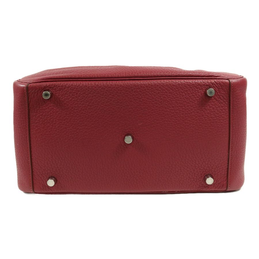 HERMES Clemence皮革Lindy 30肩背袋Ruby-3