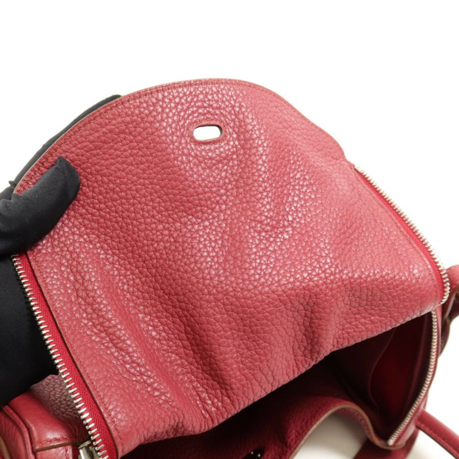 HERMES Clemence皮革Lindy 30肩背袋Ruby-6