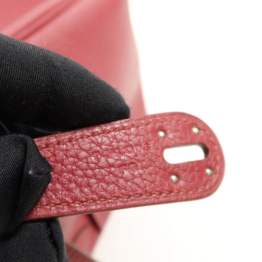 HERMES Clemence皮革Lindy 30肩背袋Ruby-7