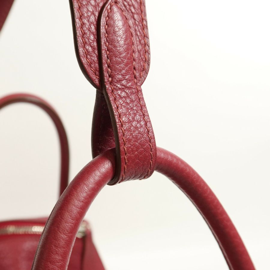 HERMES Clemence皮革Lindy 30肩背袋Ruby-9