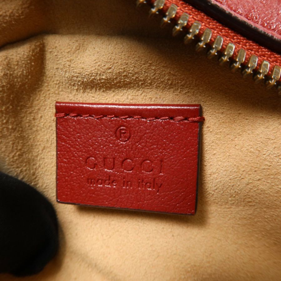 GUCCI 牛皮皮革GG Marmont Round Bag鏈帶肩背袋-5