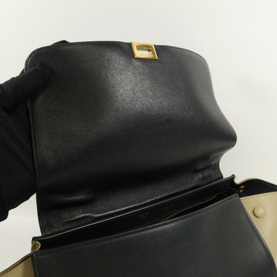 CELINE 牛皮皮革Trapeze Medium手挽肩背兩用袋-5