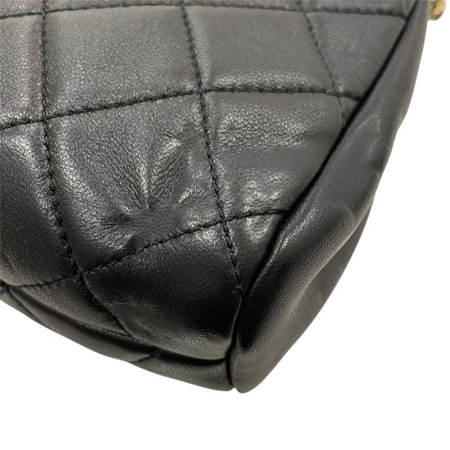 CHANEL 香奈兒 2019 SIDE-PACK 斜背包 羊皮 黑色 金釦 *僅單個-6
