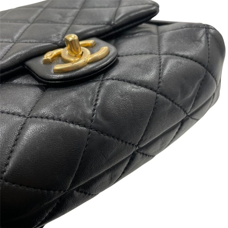 CHANEL 香奈兒 2019 SIDE-PACK 斜背包 羊皮 黑色 金釦 *僅單個-11