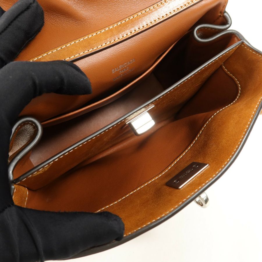 BALENCIAGA 牛皮皮革Mini Rodeo手挽肩背兩用袋-4