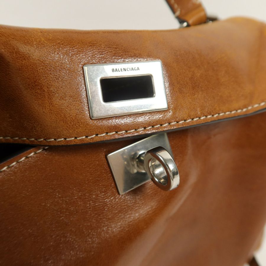 BALENCIAGA 牛皮皮革Mini Rodeo手挽肩背兩用袋-5