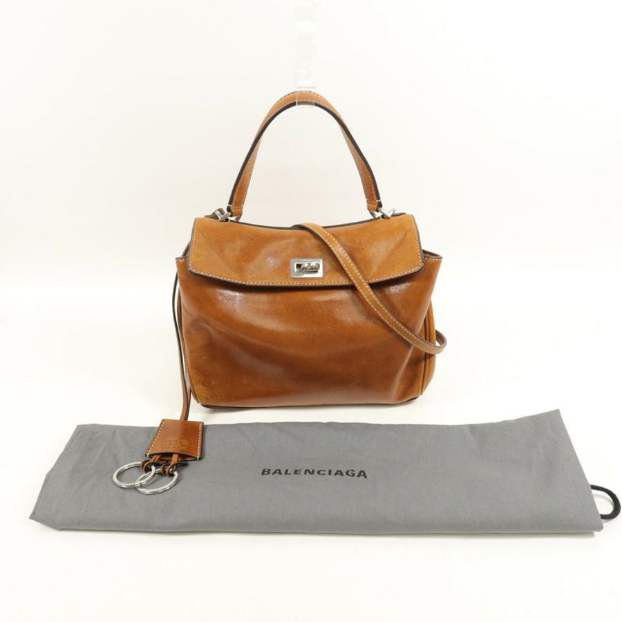 BALENCIAGA 牛皮皮革Mini Rodeo手挽肩背兩用袋-17