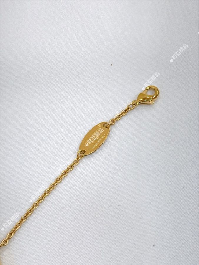 莉亞精品♡ LV M00858 V字手鏈 金 二手美品-3