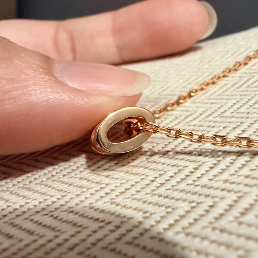 Hermes 愛馬仕 最新雙色 mini pop H項鍊 粉 玫瑰金-4