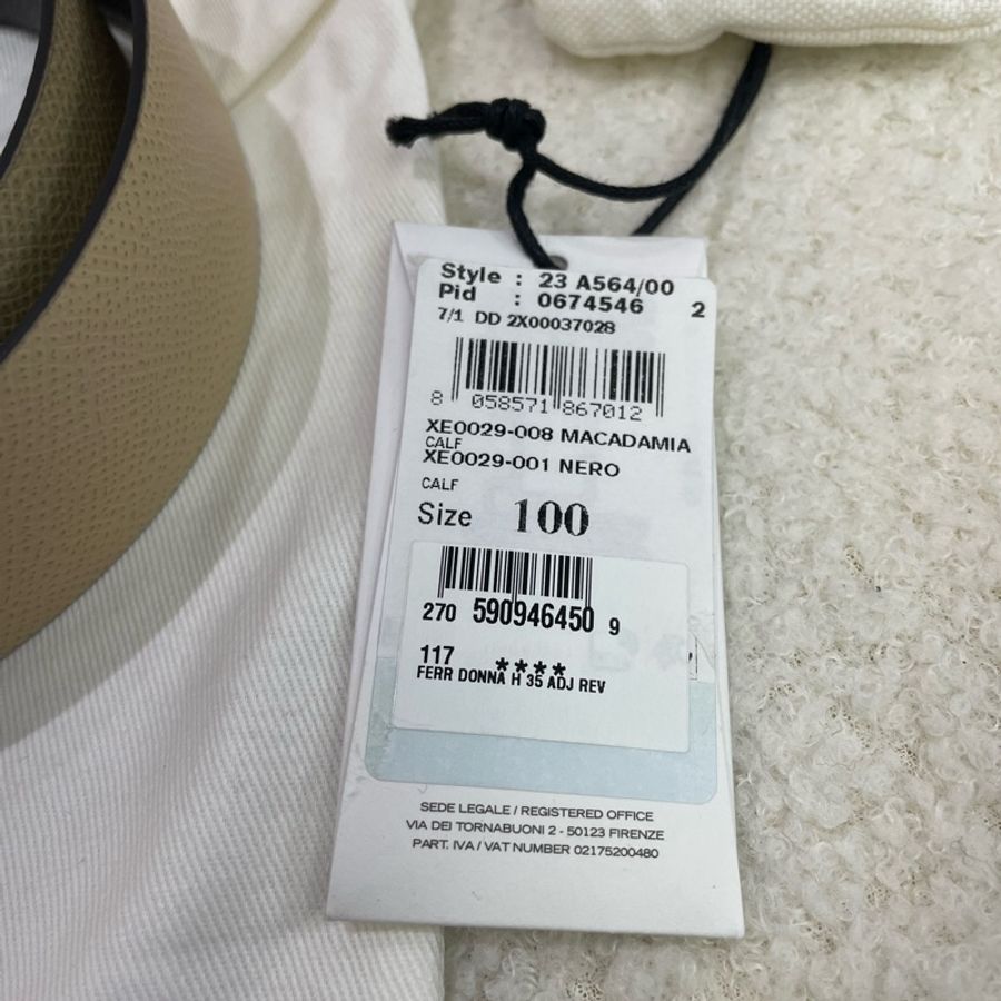 Salvatore Ferragamo菲拉格慕 Gancini系列玫粉拼黑雙色金扣腰帶皮帶-10