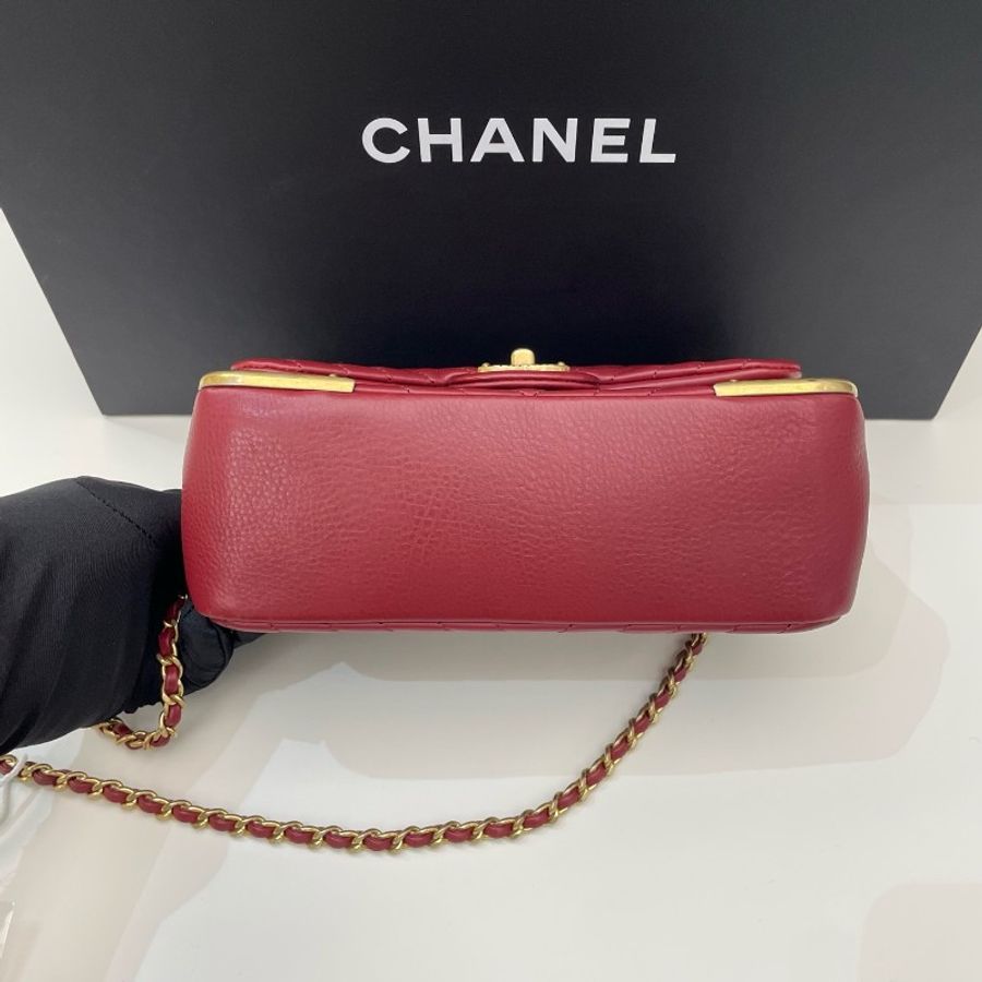Chanel香奈兒 宮廷季節款 紅色 大mini cf-3