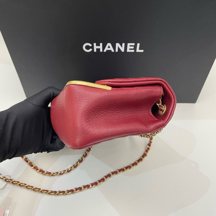 Chanel香奈兒 宮廷季節款 紅色 大mini cf-5