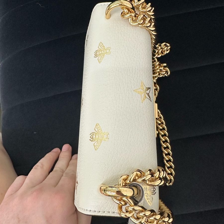 Gucci Padlock 蜜蜂星星小號 肩背包 米白色-4
