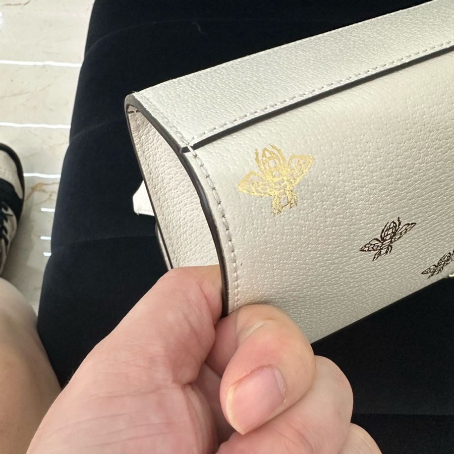 Gucci Padlock 蜜蜂星星小號 肩背包 米白色-6