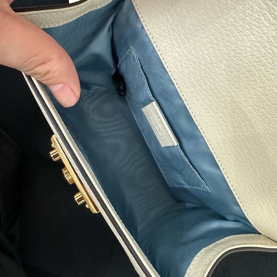 Gucci Padlock 蜜蜂星星小號 肩背包 米白色-8
