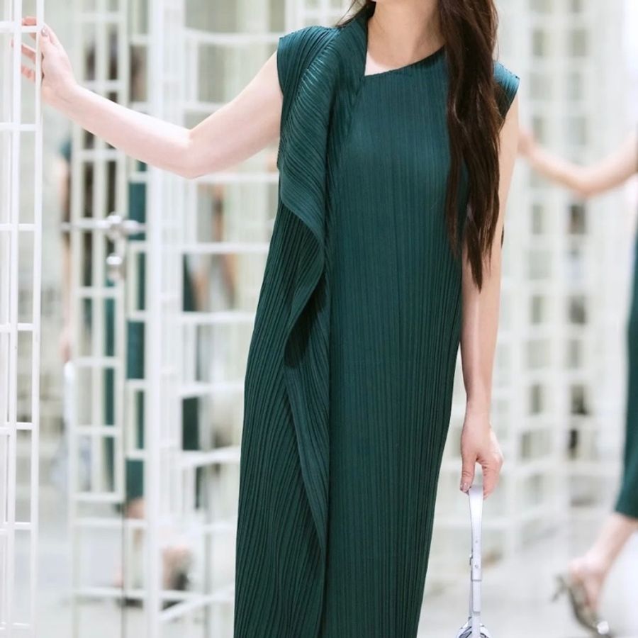 PLEATS PLEASE ISSEY MIYAKE三宅一生 片飾洋裝-3