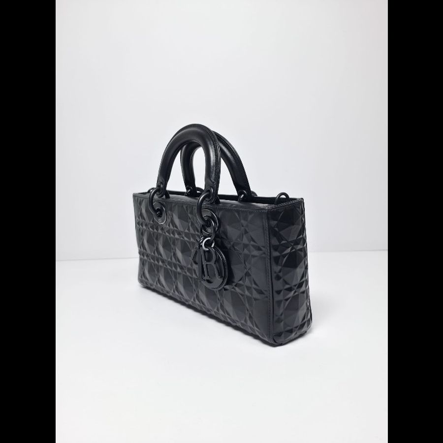 Dior 黑色Medium Lady D Joy Bag-5