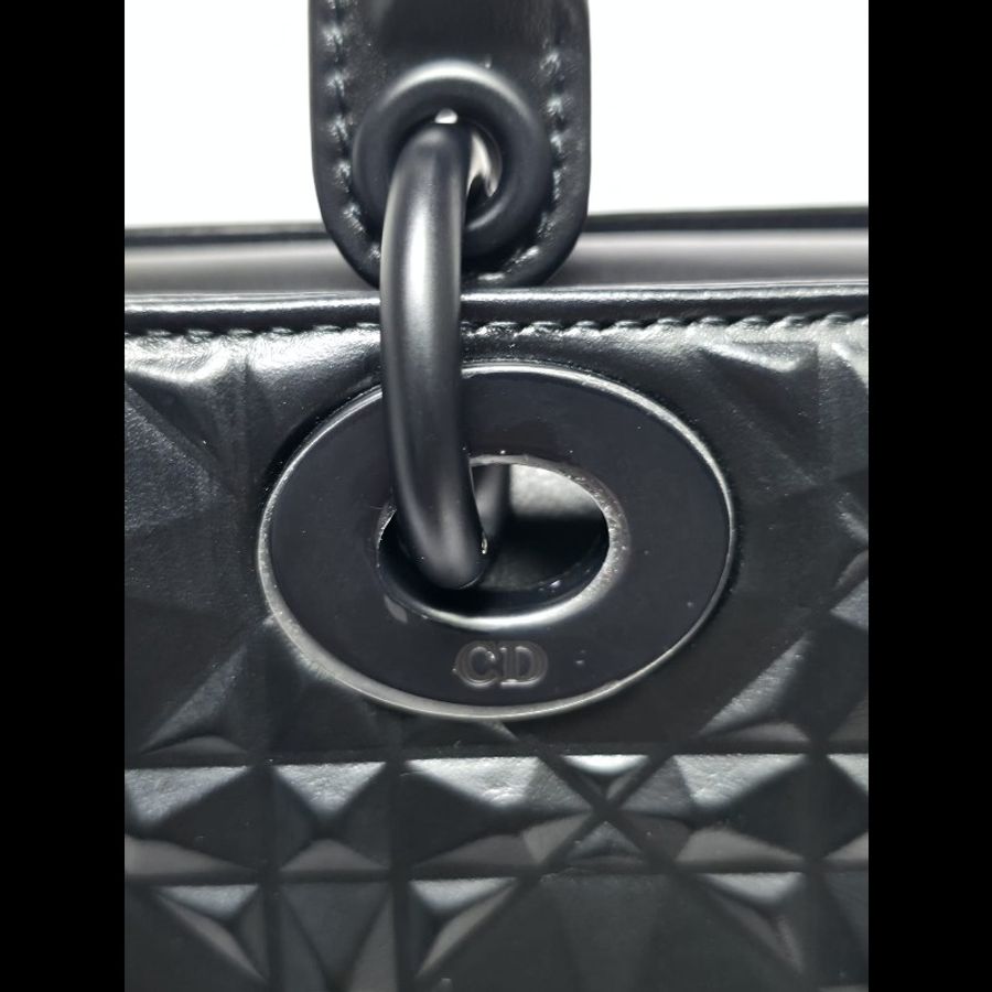 Dior 黑色Medium Lady D Joy Bag-14