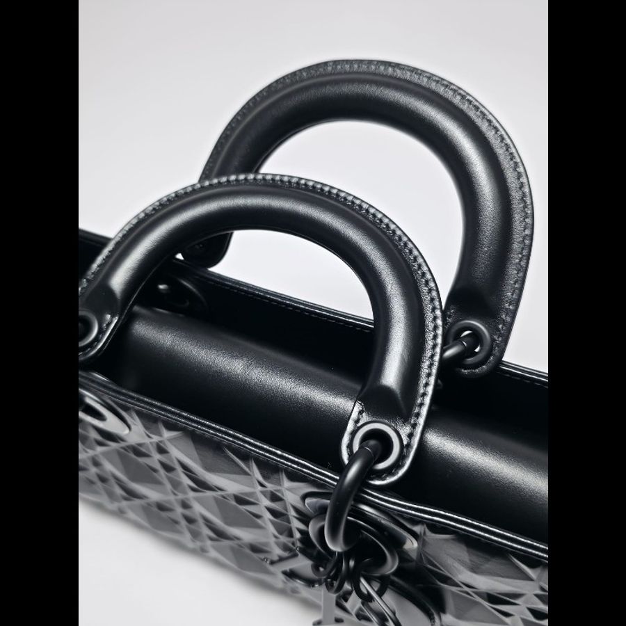 Dior 黑色Medium Lady D Joy Bag-19