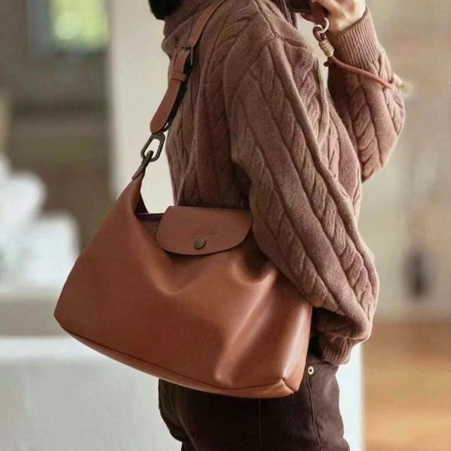 【現貨】Longchamp HOBO 干邑色-0