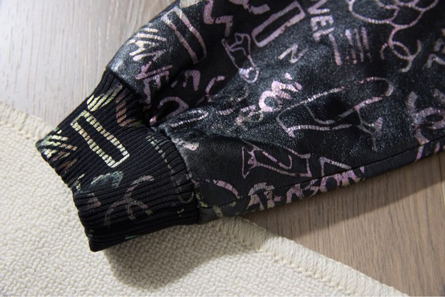 CHANEL 19A Paris Egypt巴黎埃及系列塗層小羊皮飛行外套 Size34-6