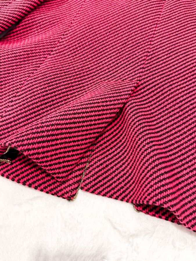 CHANEL 20K秋冬工藝坊Runway紅色羊毛羊絨tweed外套 Size42-8