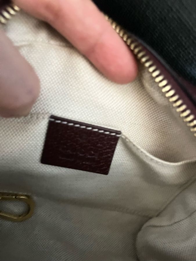 GUCCI MINI BAG Ophidia緹花拉鍊#肩背#斜背包(酒紅色)-17