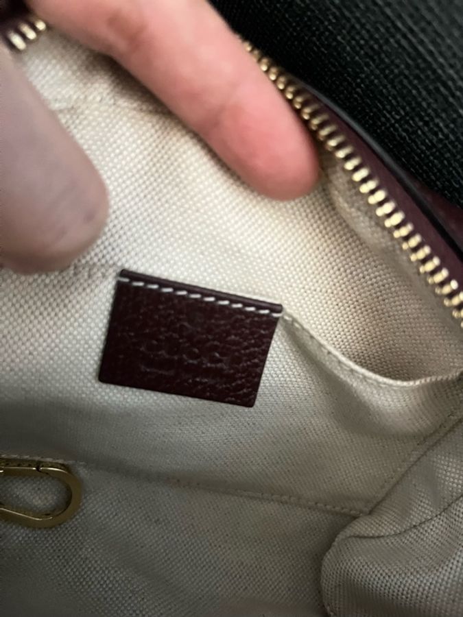 GUCCI MINI BAG Ophidia緹花拉鍊#肩背#斜背包(酒紅色)-18