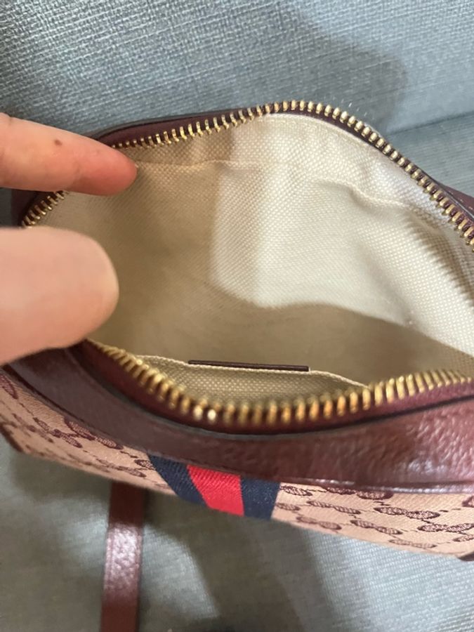 GUCCI MINI BAG Ophidia緹花拉鍊#肩背#斜背包(酒紅色)-30