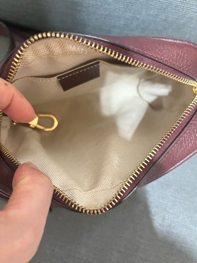 GUCCI MINI BAG Ophidia緹花拉鍊#肩背#斜背包(酒紅色)-32