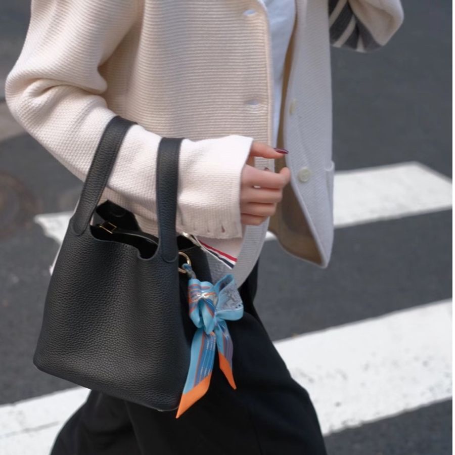 Hermes 愛馬仕 黑金菜籃子18 附件鎖-4