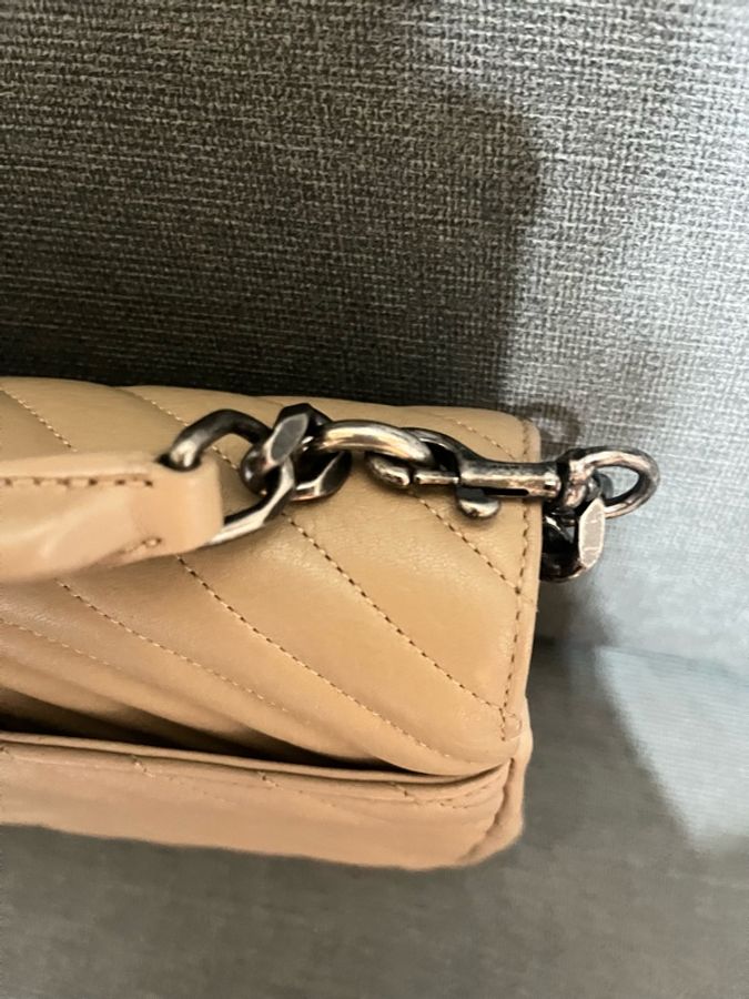 YSL Saint Laurent Paris College 復古銀#學院包#翻蓋肩背包-31