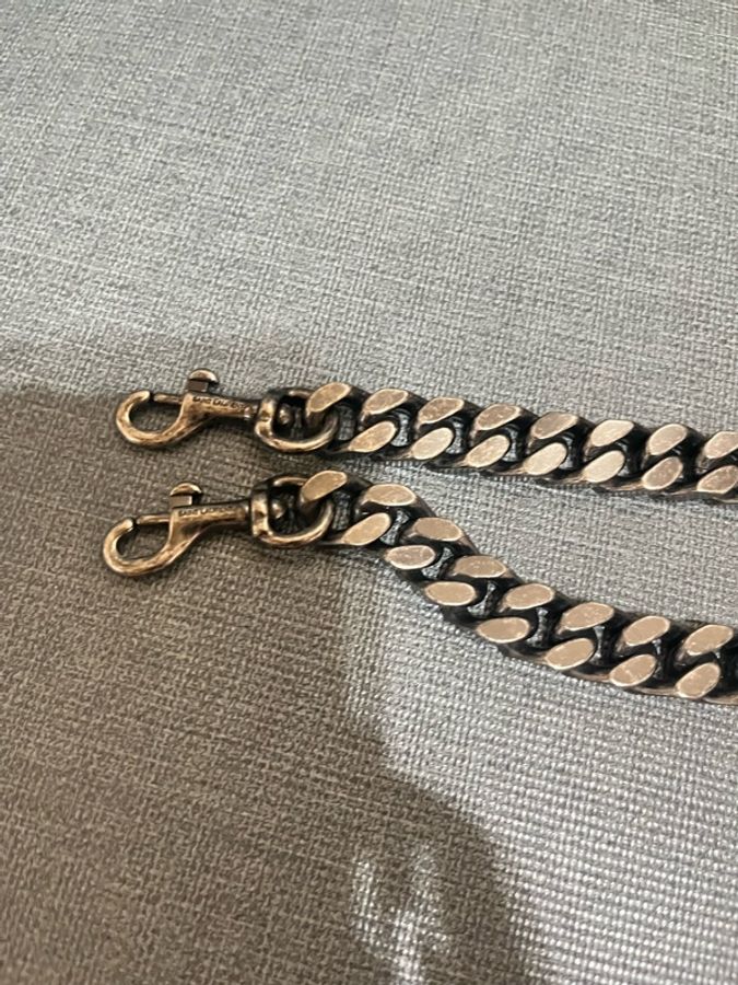 YSL Saint Laurent Paris College 復古銀#學院包#翻蓋肩背包-36