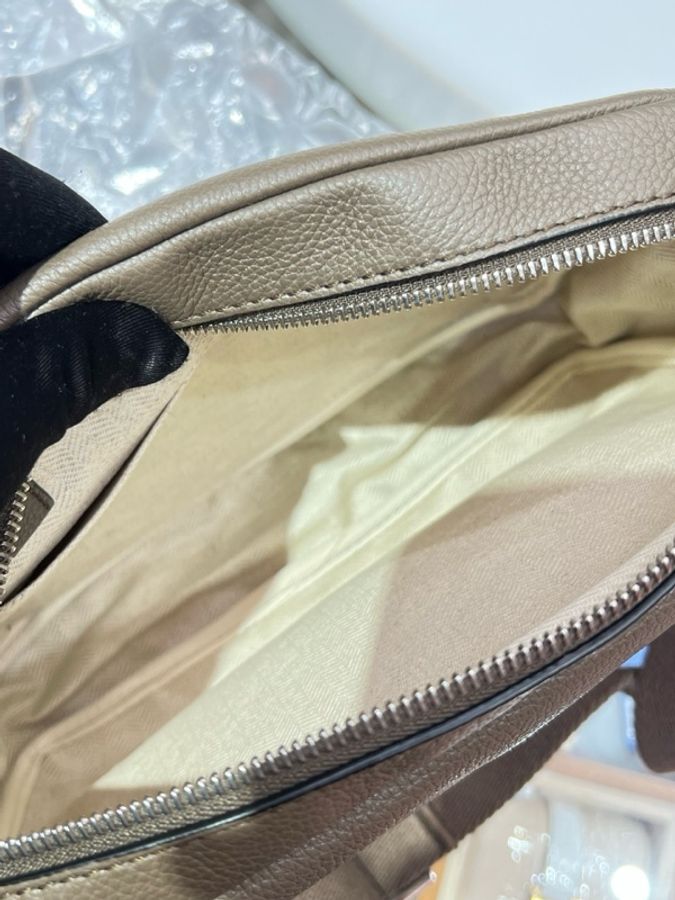 Loewe羅意威military大象灰郵差斜挎包底長23.5cm-7