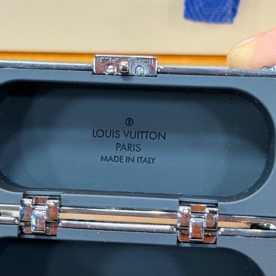 Louis Vuitton 路易威登 Trunk mini 黑花迷你小硬箱 男女同款 耳機包 鏈條斜挎包 尺寸7×5×3cm-8