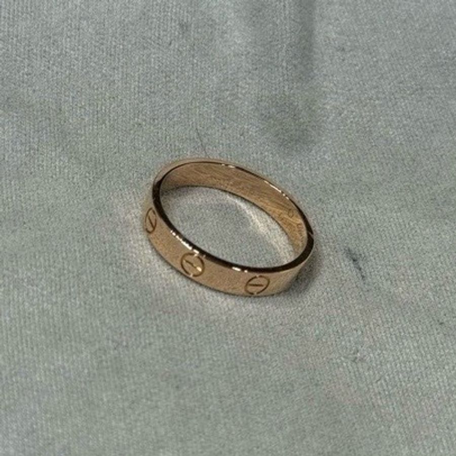 Cartier 卡地亞 LOVE 經典款窄版戒指 18K玫瑰金 尺碼54-8