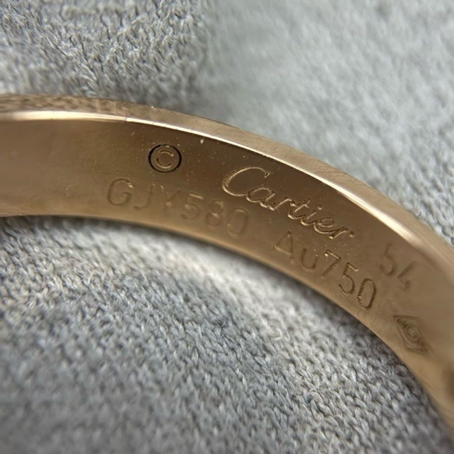 Cartier 卡地亞 LOVE 經典款窄版戒指 18K玫瑰金 尺碼54-10
