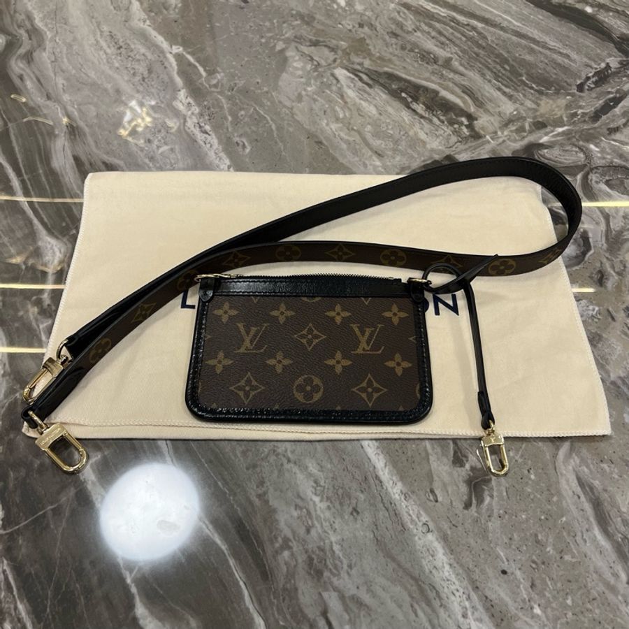 Louis Vuitton • 滑雪系列經典老花拼羊羔毛Neverfull Bb 全配🈶盒-7