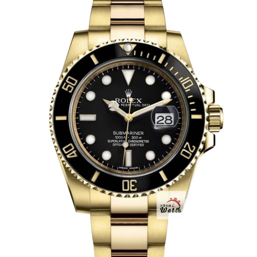 【大眾名錶】ROLEX 勞力士116618LN Submariner潛航者 2019/10 全金黑水鬼 品項漂亮 已貼膜 錶節齊全 B1503-0