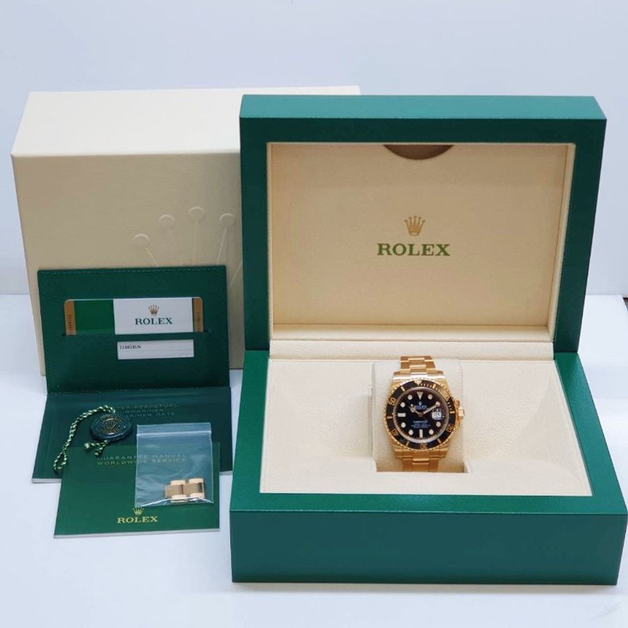 【大眾名錶】ROLEX 勞力士116618LN Submariner潛航者 2019/10 全金黑水鬼 品項漂亮 已貼膜 錶節齊全 B1503-9