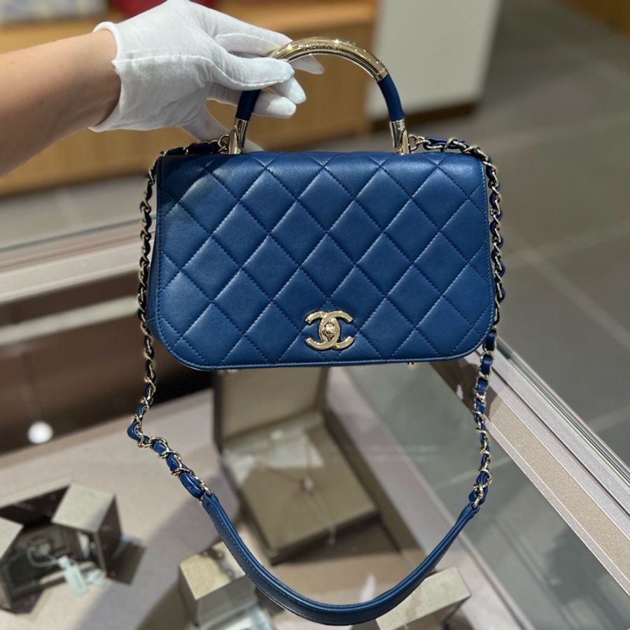 Chanel香奈儿handle bag金属手柄马鞍包-1