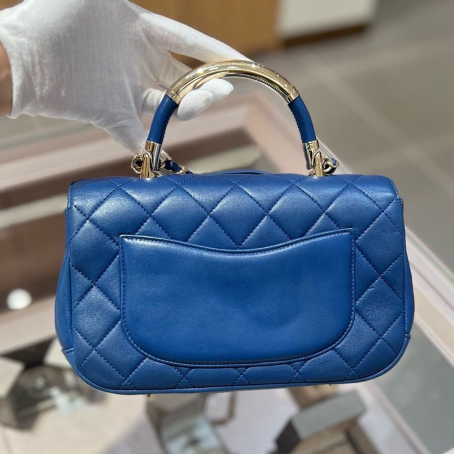 Chanel香奈儿handle bag金属手柄马鞍包-2
