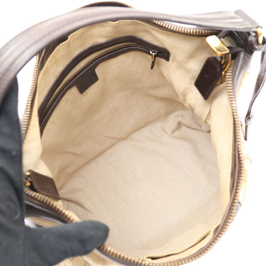 GUCCI 古馳 Secret Hobo 肩背包 烏木色 帆布 223949-2