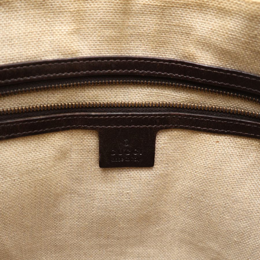GUCCI 古馳 Secret Hobo 肩背包 烏木色 帆布 223949-3