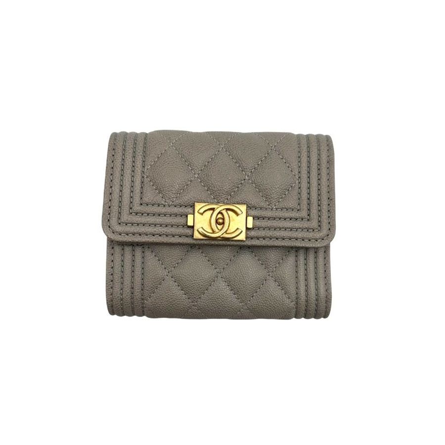 【美收精品】CHANEL Boy 口蓋短夾 C-817【隔月月中將轉賣至日本 上架期限30天】-0